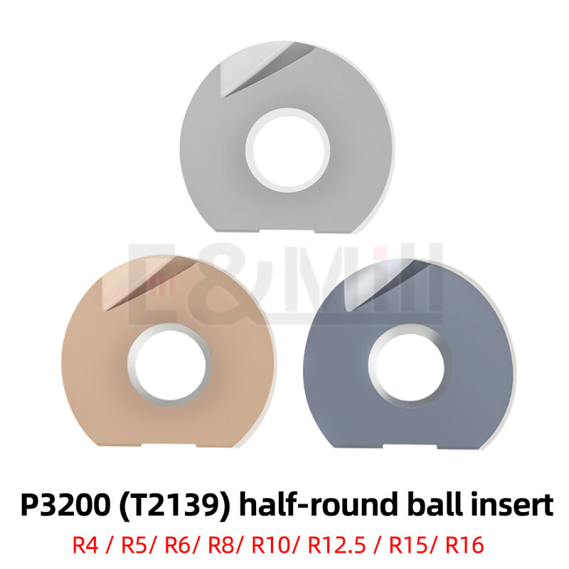 Hohe qualität P3200 Fräsen Einsätze Ball klinge Für T2139 Ball kopf Einsatz D8 D10 D12 D16 D20 D25 R4 R5 r6 R8 R10 Hartmetall Einfügen