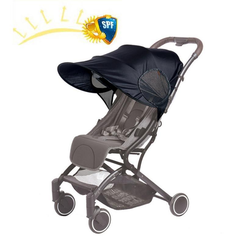 Toldo Carrinho Universal Destacável UV-Resistente, Pára-sol do bebê, Windproof, Sun-Proof, Stroller Acessórios