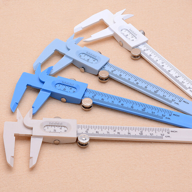 0-150mm Double Rule Scale Plastic Vernier Caliper Measuring Student Mini Tool Ruler Student Stationary Accessory Штангенциркуль
