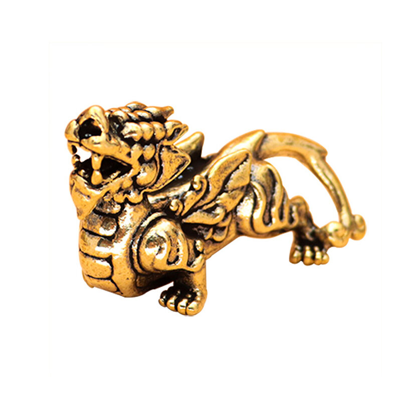 تمثال زودياك صيني للتنين الذهبي ، محظوظ جيد ، منحوت اثني عشر حيوانًا ، تماثيل ذهبية ، ديكورات سطح المكتب