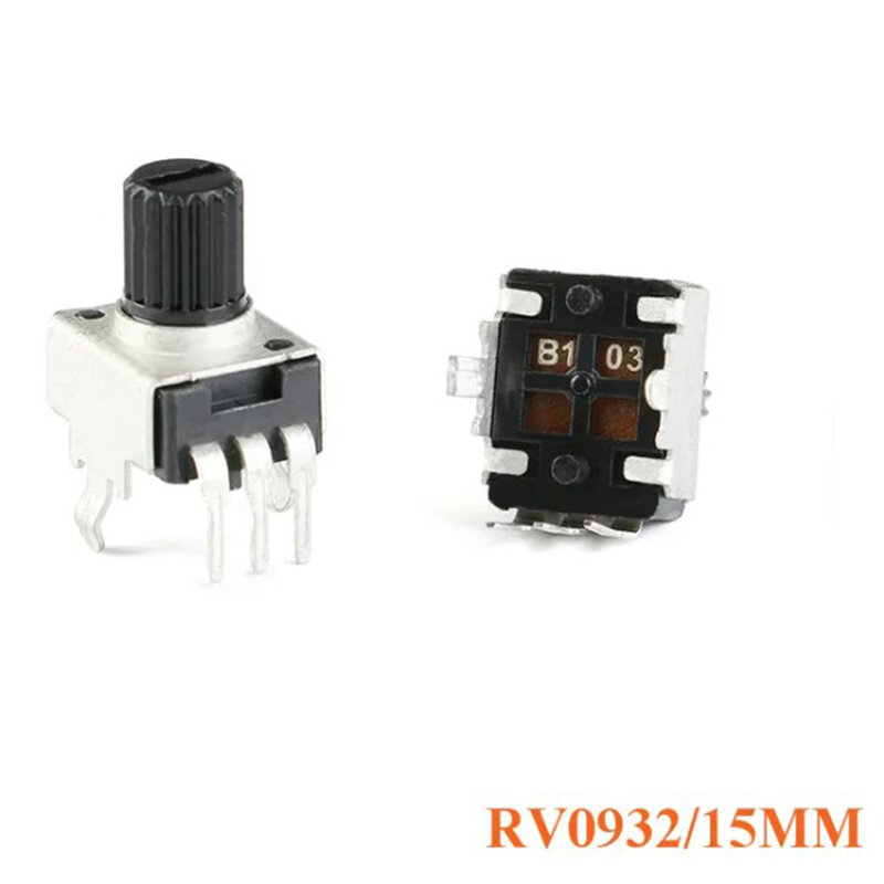 10pcs Rv09 Vertical 15mm Shaft 1k 5k 10k 50k 100k 0932 Adjustable Resistor 3pin Seal Potentiometer 102 502 103 503 104
