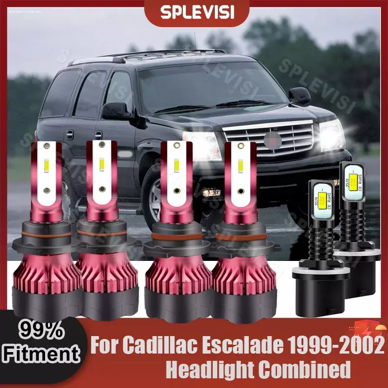 ชุดไฟตัดหมอกสำหรับรถยนต์ขนาด6000K ที่สว่างไสวมากสำหรับ2002 2001 1999คาดิลแลค Escalade 2000
