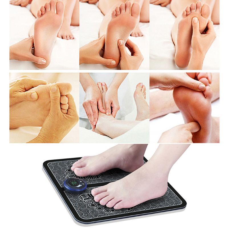 Massageador elétrico pés sem fio, estimulador muscular pés, fisioterapia abs, pedicure revitalizante, dezenas pés,