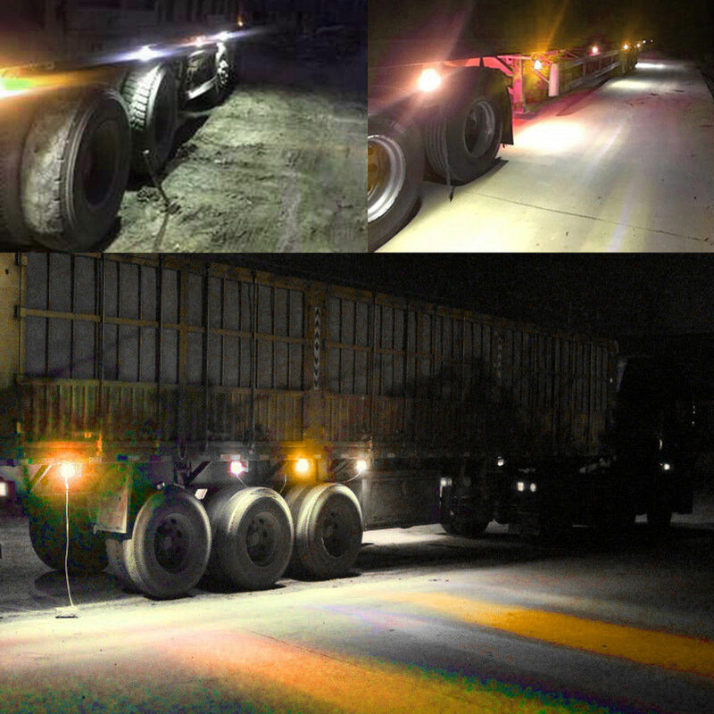 10 sztuk boczne światła obrysowe Led z uchwytem 12V 24V ciężarówka prześwit światło tylne przyczepa ciągnik ciężarówka ostrzeżenie lampa parkingowa czerwony