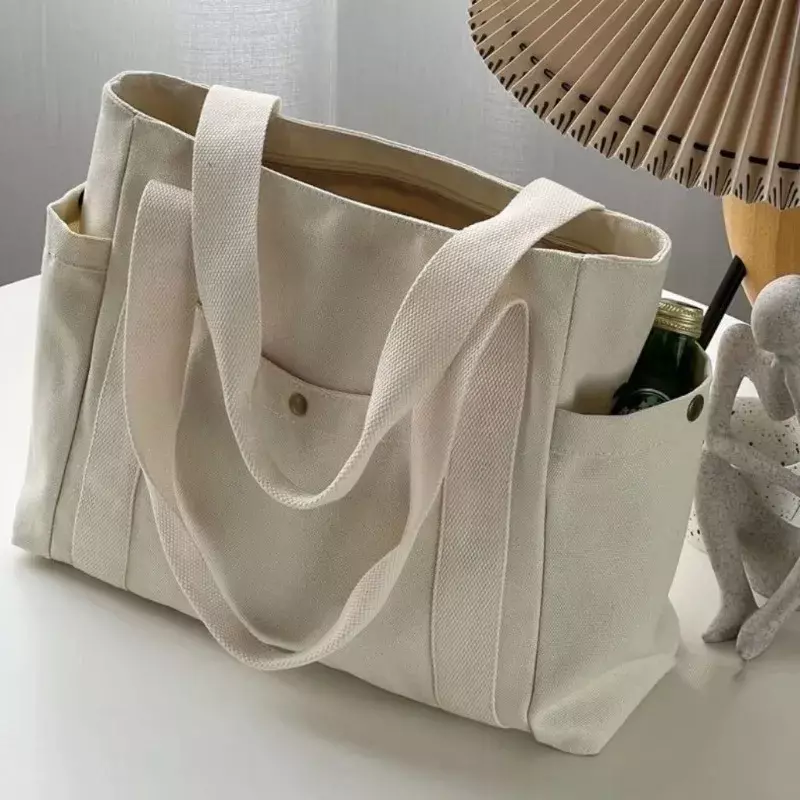 Große Kapazität Einkaufstasche Pendeln Leinwand Umhängetasche modische und bequeme Handtasche für Frauen Geldbörsen und Handtaschen