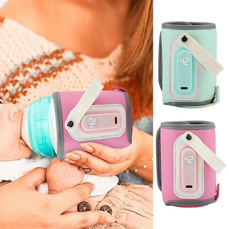 Calentador de leche USB para bebé, bolsa calentadora de biberones, protector de calor para lactancia, cubierta de aislamiento, funda calefactora