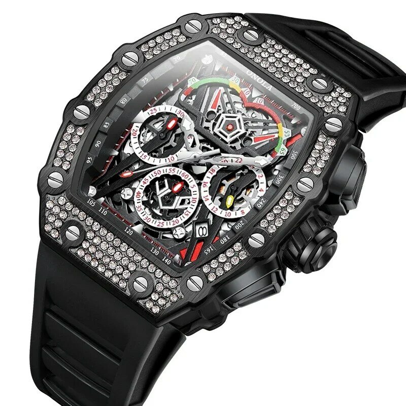 นาฬิกาใหม่2024สำหรับผู้ชายนาฬิกาข้อมือลำลองแนวสปอร์ตนาฬิกาข้อมือบุรุษหรูหรานาฬิกาข้อมือ onola นาฬิกากันน้ำ