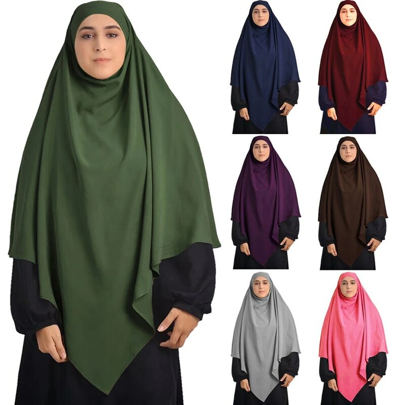 Hijab Long à une Couche pour Musulman, Vêtement Islamique de Haute Qualité, Niqab Burqa, pour Prière Modeste, pour Eid Ramadan, Nouveau