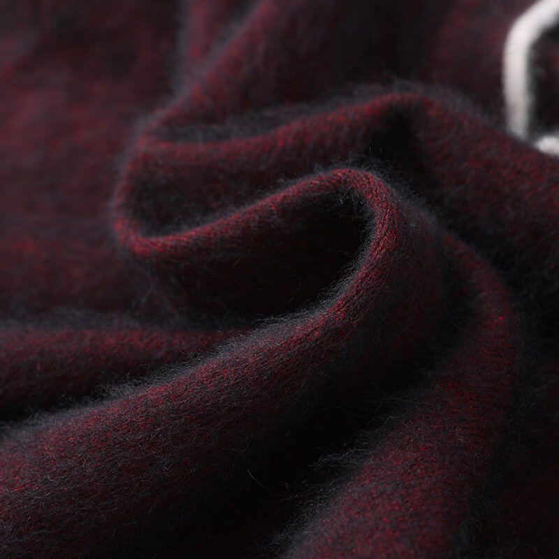 Suéter de cachemira de visón puro para hombre, Jersey de punto con cuello en V de talla grande, jersey de manga larga de gama alta, novedad de invierno, 100%