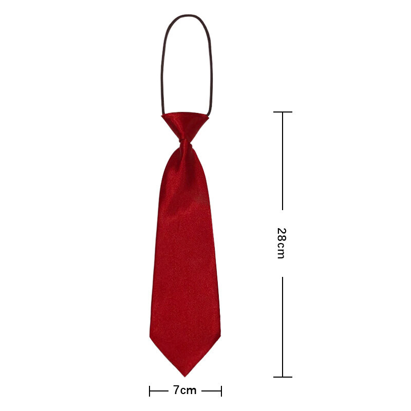 Dasi leher anak, dasi sekolah mode warna Solid mudah dipakai untuk anak perempuan laki-laki anak-anak warna-warni dapat disesuaikan pre-tier pesta pernikahan dasi