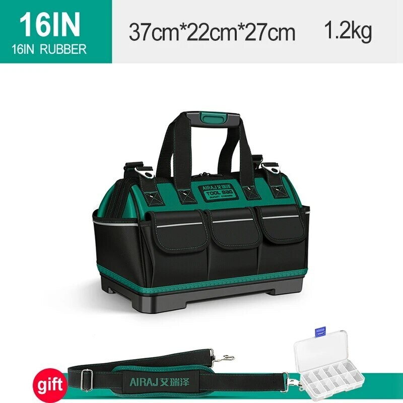 16inch Multi Functional Oxford Tool Bag Plastic Bottom Anti Slip Waterproof Handle Electrician Special Tool Storage Bag