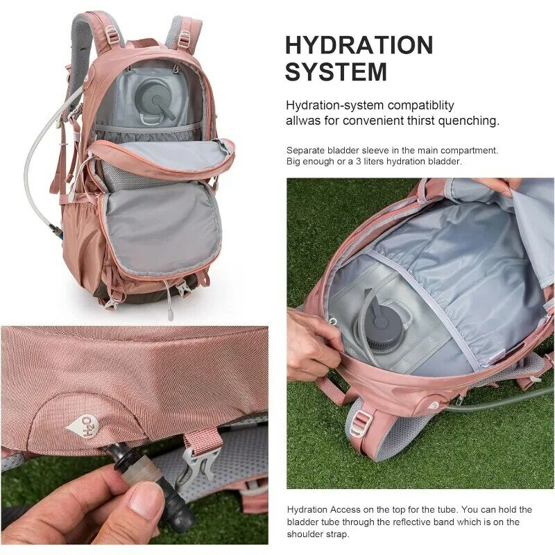 40l Wander rucksack für Frauen Outdoor-Rucksack mit Regenschutz für Camping, Radfahren und Reisen