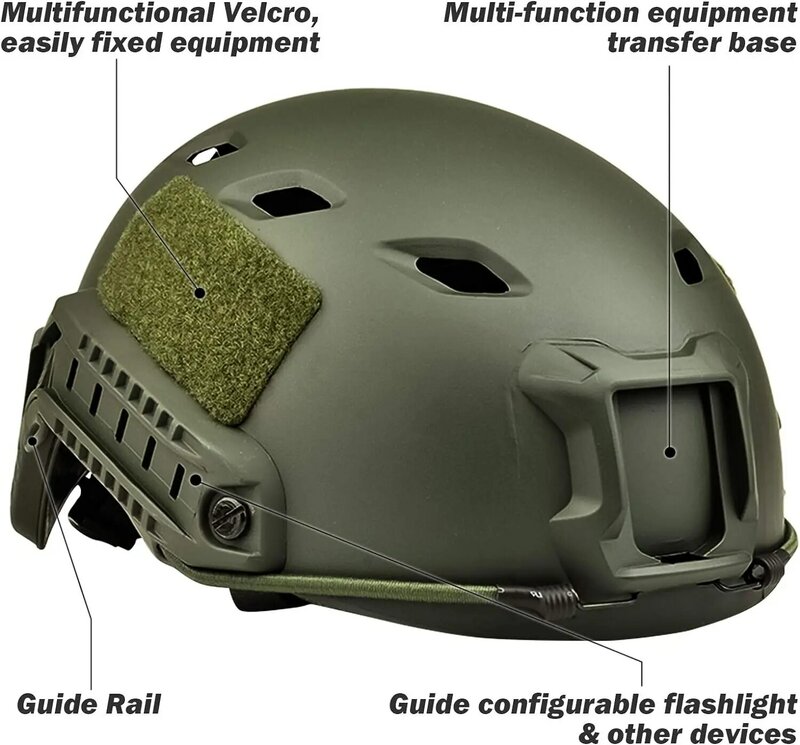 Fast Base Jump Helm Bj Style Airsoft Helme taktischer Helm für Paintball Outdoor Sport Jagd schießen