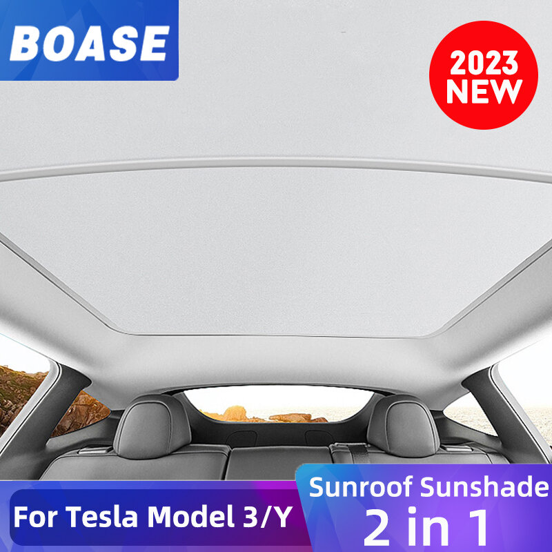 Для Tesla Model 3 Y 2021-2024, новая модернизированная застежка из льда, солнцезащитные оттенки, стеклянная зеркальная подсветка для передней и задней крыши