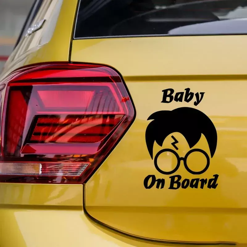 Interessante Aprender Padrões Do Bebê PVC Adesivo, decalques impermeáveis Motocicleta, Personalidade Sunscreen Sticker, Etiqueta do carro
