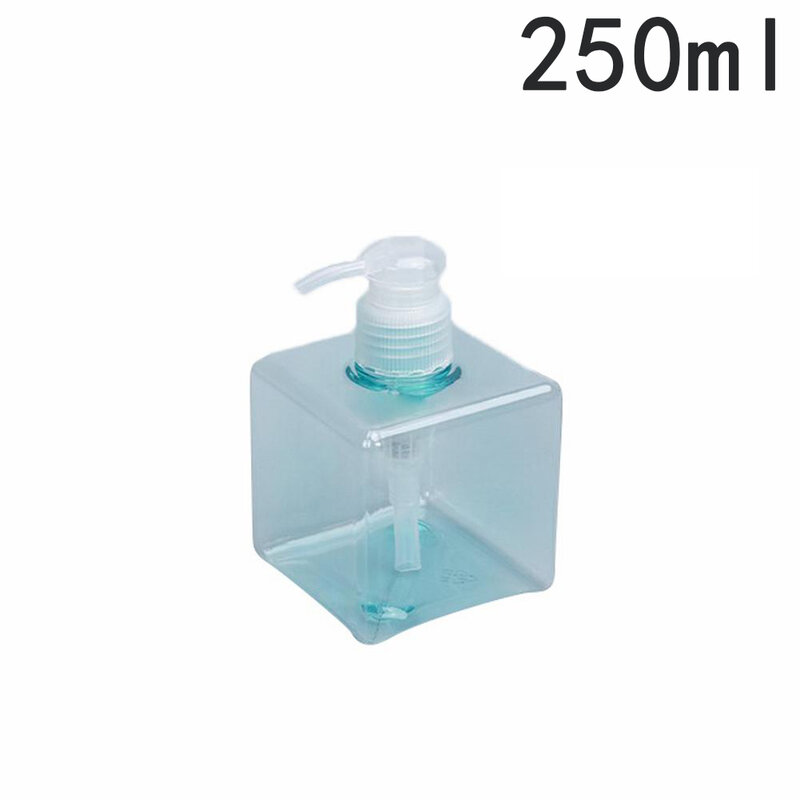 Botella cuadrada vacía con bomba de presión, dispensador de jabón, champú y líquido, accesorios de baño, 250/450/650ml