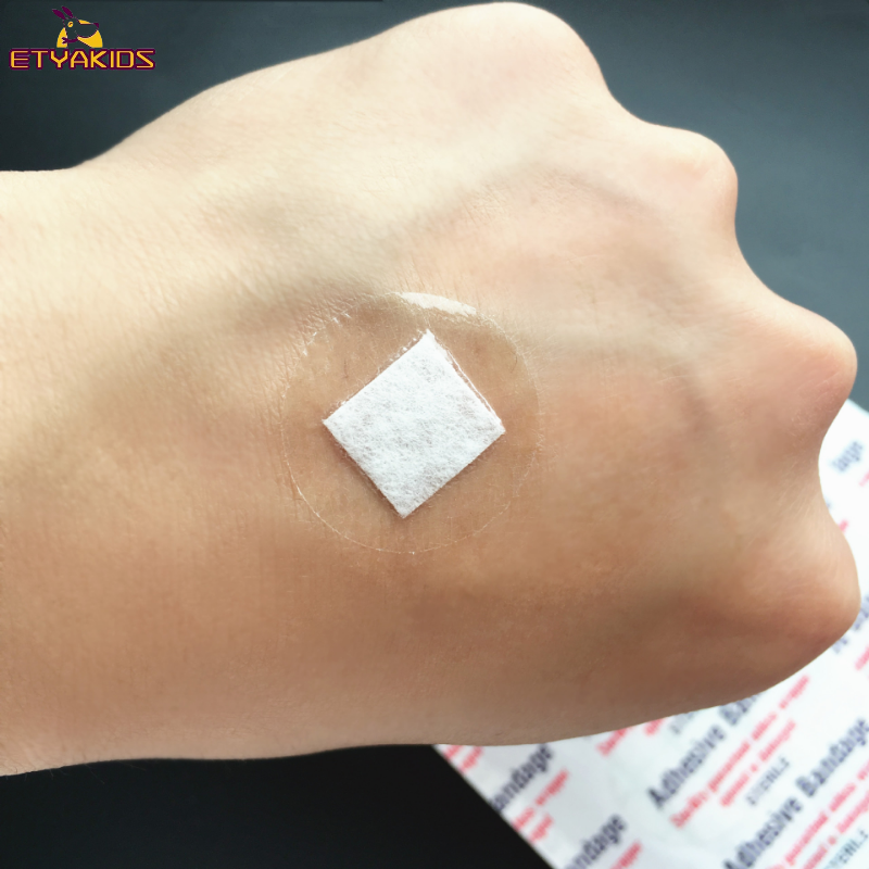 100 pçs/set remendo redondo bandagens à prova dwaterproof água bebê bandagem aid primeiro kit médico emplastros ferida remendos de vestir transparente