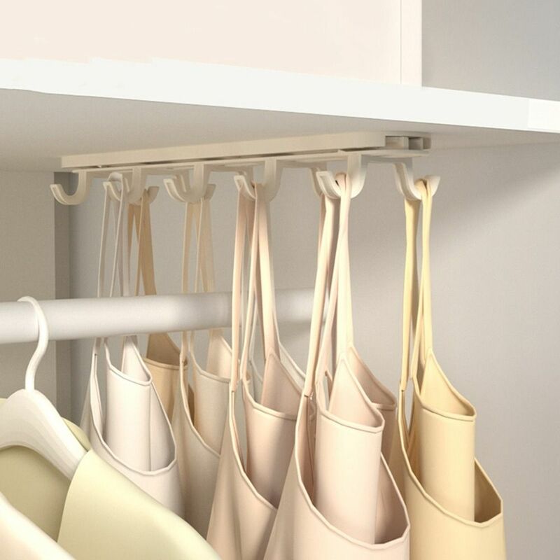 Gantungan penyimpanan pakaian dalam multifungsi, Rak pengering pakaian praktis dapat ditarik tahan lama kait dua baris