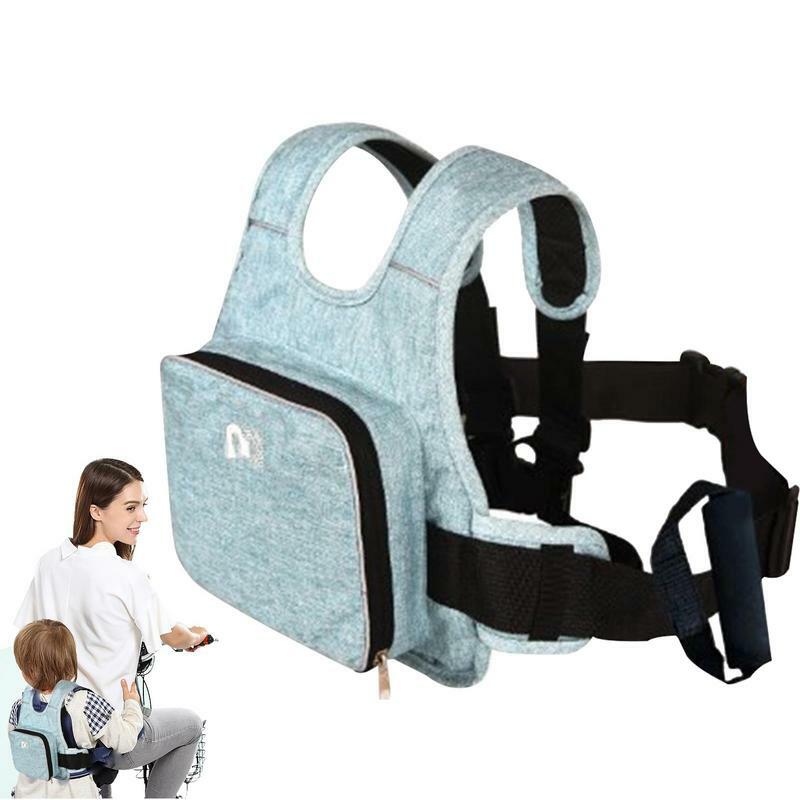 Oxford Cloth Motorcycle Safety Belt For Kids With Bag Rear Seat Grab Handle Strap Harness Adjustable Child Reflective Strip