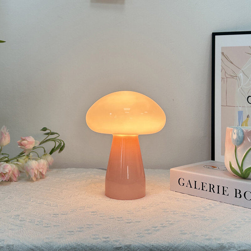 Lampe de Table en Forme de Champignon pour Adolescente, Veilleuse Romantique, Lumière Décorative pour Chambre à Coucher
