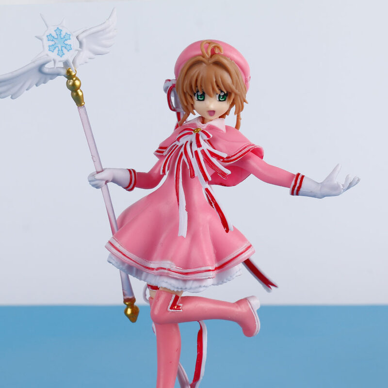 Japan Anime Kawaiii Roze Kaart Captor Sakura Actiefiguren Modellen Pvc Figure Model Toverstaf Meisjes Speelgoed Thuis Bureau Decor gift