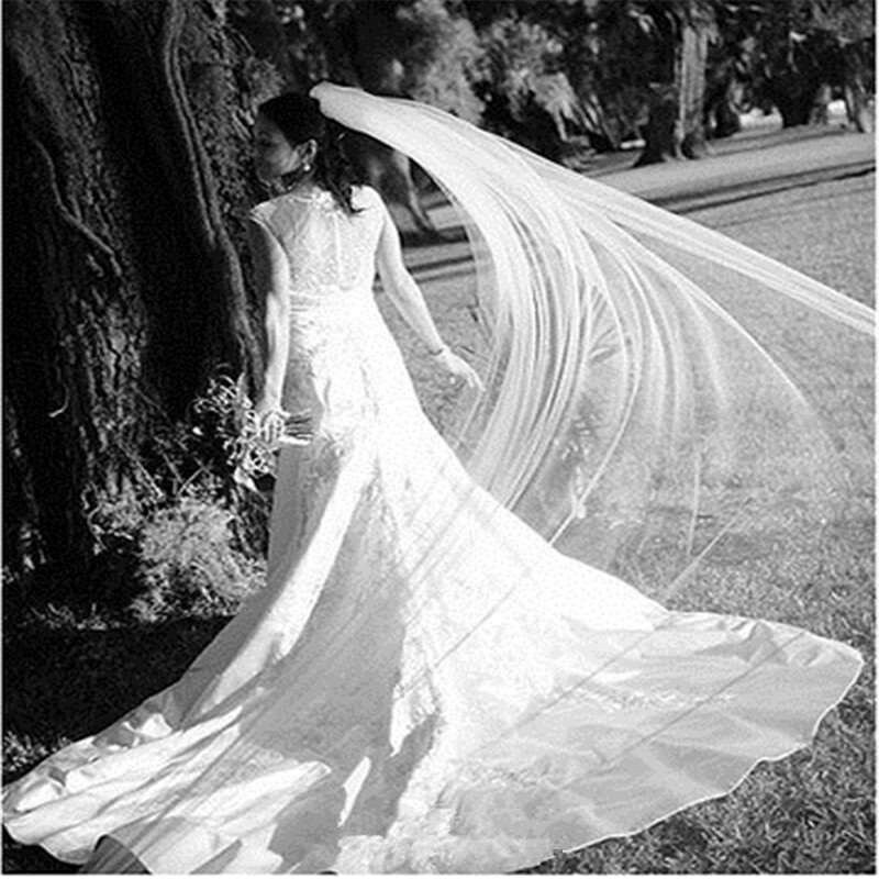 حجاب زفاف مع مشط للشعر ، حجاب زفاف ، حجاب مزدوج الطبقة ، خيوط أحادية الطبقة ، فستان سهرة ، بطول 3 أمتار