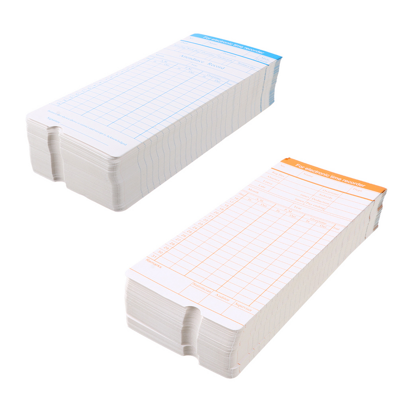 200 Sheets English Attendance Card Payroll Recorders Clocks Office Accessories Small