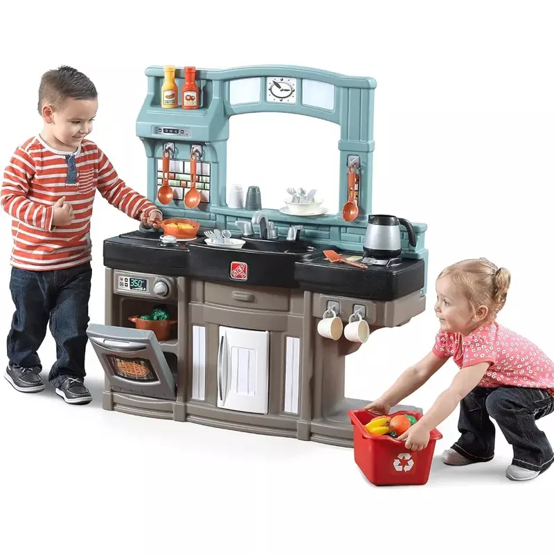 Mesas y sillas para niños, juegos de muebles para sala de juegos, mesa de actividades para niños pequeños, gris y rojo