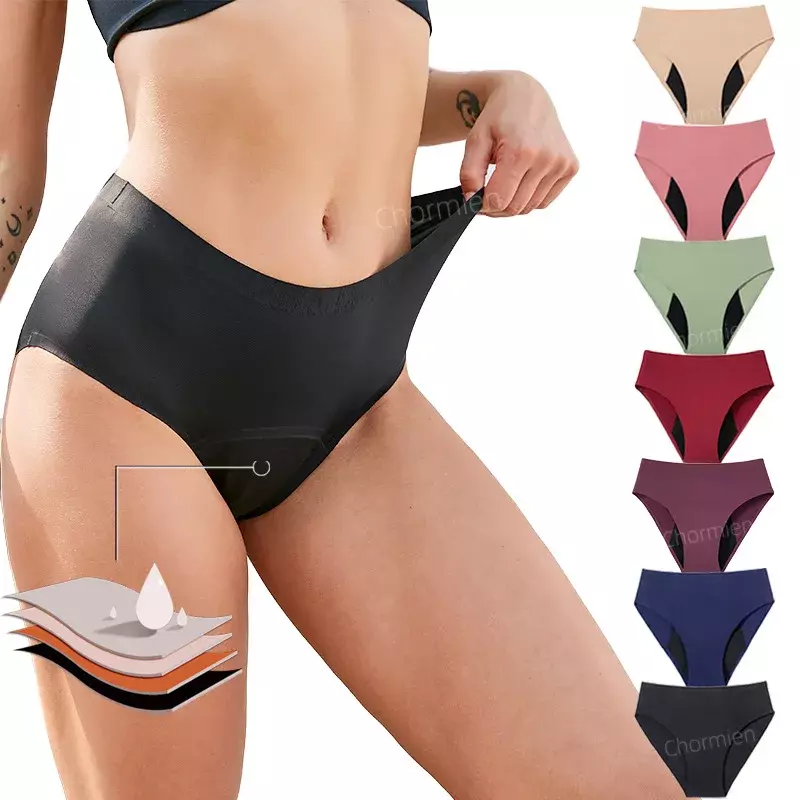 Women's Panties Large Size Women's Physiological Panties Front and Back Leak-proof Four-layer Physiological Panties for Girls