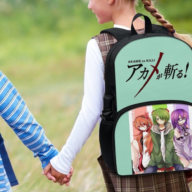 ¡FORUDESIGNS Akame Ga Kill! Mochilas escolares universales de Anime para estudiantes, mochilas con cremallera doble, mochilas de clase, paquete práctico, nuevo y elegante