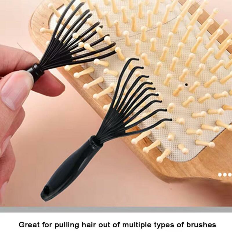 Peine de pelo rizado con garra, herramienta de limpieza con función de eliminación de suciedad, limpiador de cepillo de pelo, peinado