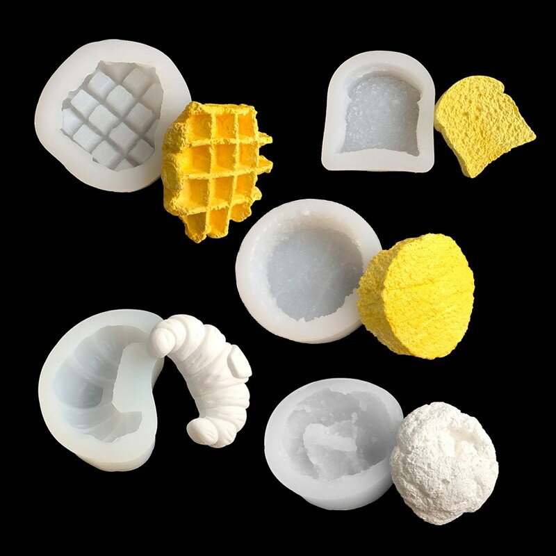 3D Cookie Bread Simulation Cake Silicone Mold DIY Croissant Baking Chocolate Dessert Pastry Decoration Kitchen Accessories Tools