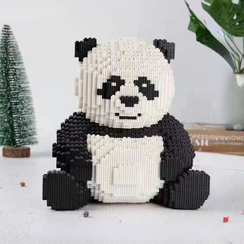 Giant Panda Building Block Toy Small Particle Assembly Brick3D Model Children's Adult Toy Gift