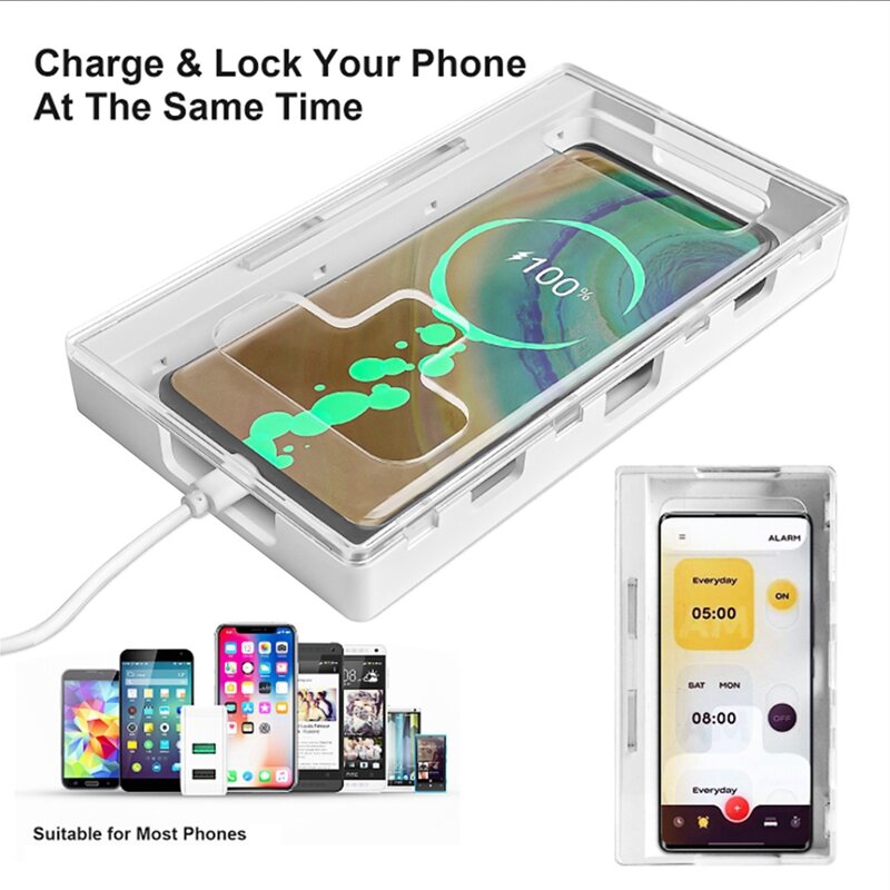 Safe Smartphone Storage Box Locking Container For All Phones Mobile Phone Lock Box 1 PCS