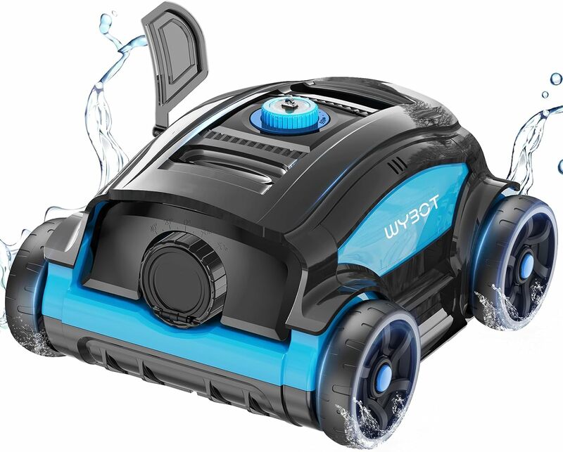 Cordless Robot Pool Vacuum Cleaner, 130Mins Superior Endurance, 45W Boosted Power, LED Indicator, Auto-Parking Tech 3.0, Ideal
