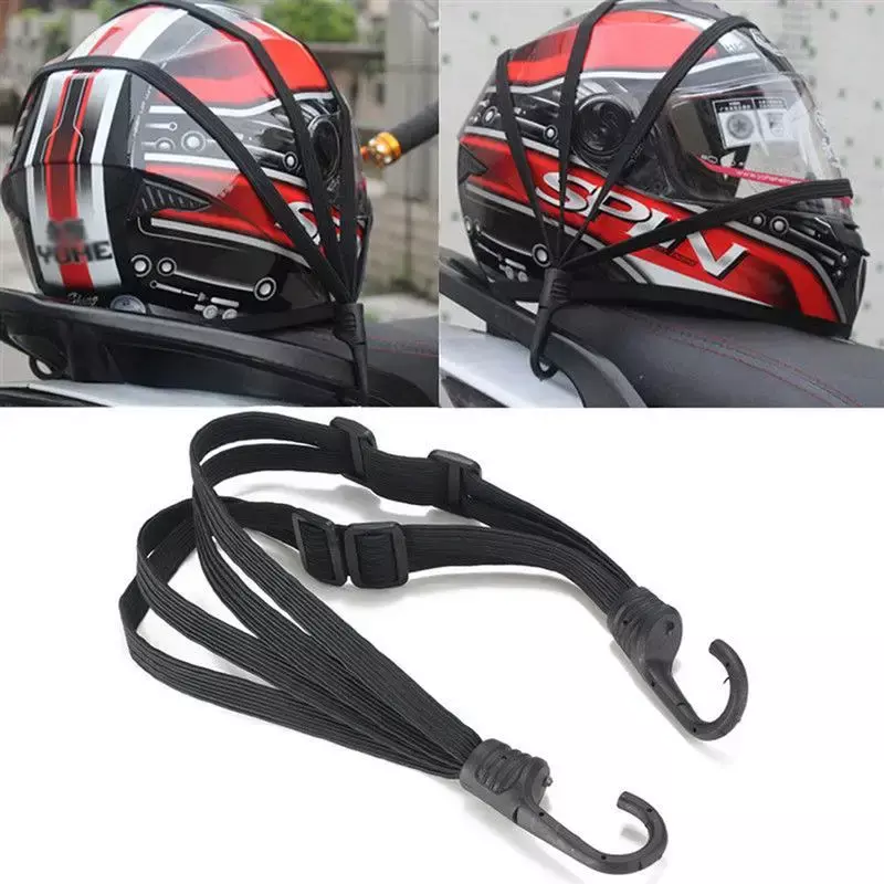 60cm Motorcycle Luggage Belt Helmet Gear Fix Elastic Buckle Rope High Strength Retractable Protection motorbike