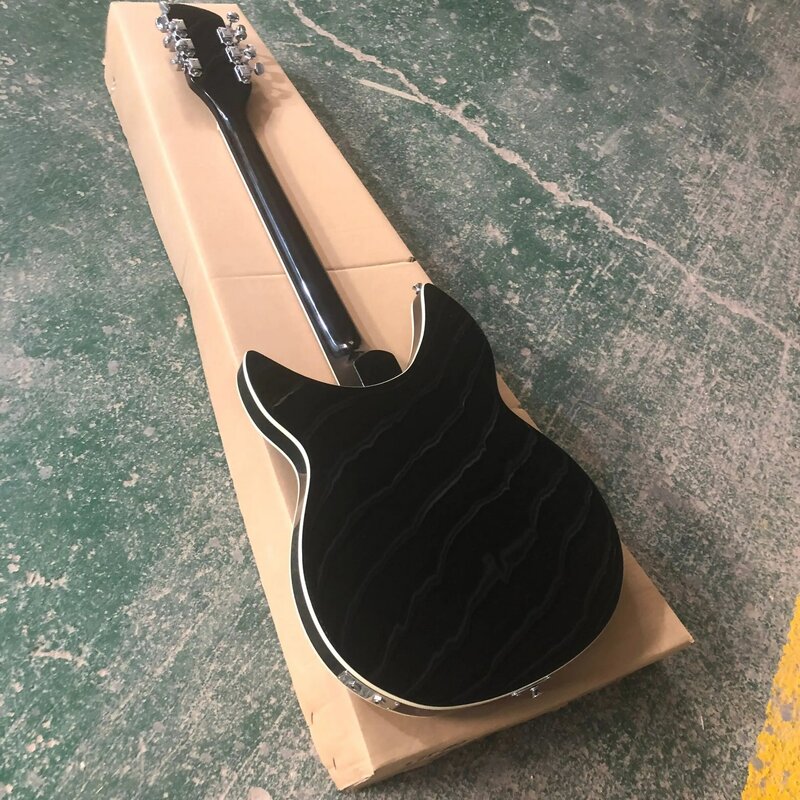 Stock Black Rick 360/12 string guitars, factory wholesale and retail, free shipping