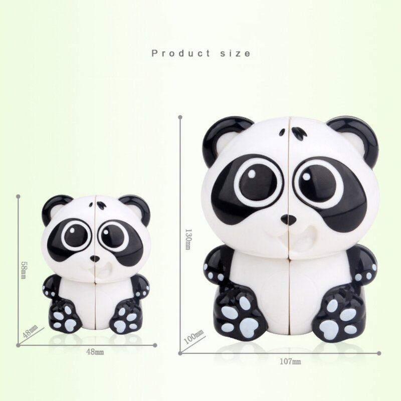 Yuxin Panda 2x2 Brelok Magic Cube 2x2 Mini Panda Magic Cube Puzzle 2x2x2 cubo magico Profesjonalne zabawki edukacyjne