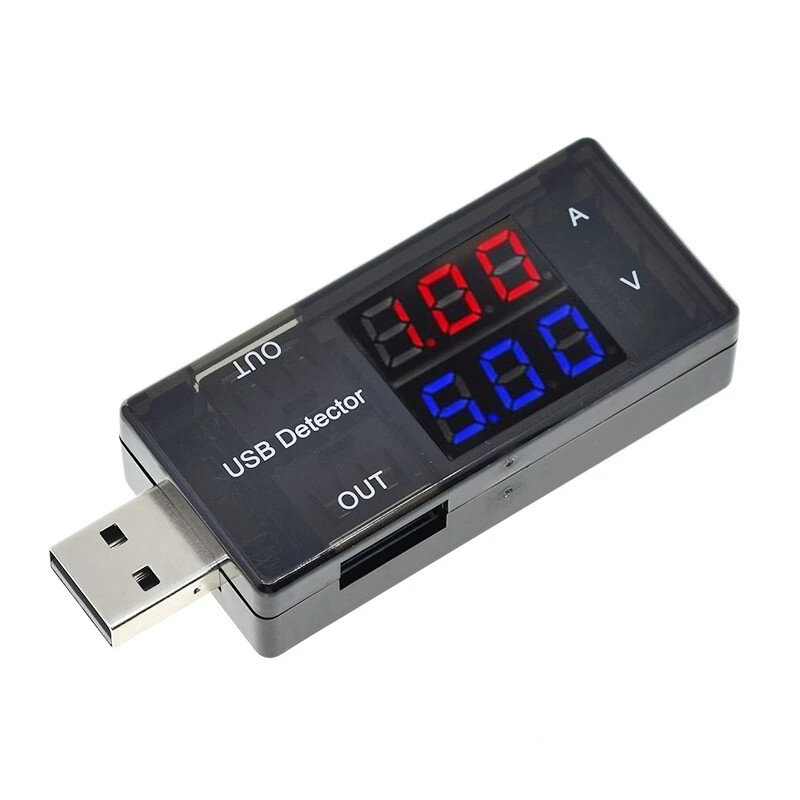Dual Digital USB Current Voltage 3-9V 0-5A Charging Tester Battery Voltmeter Ammeter Charger Mobile Power Detector