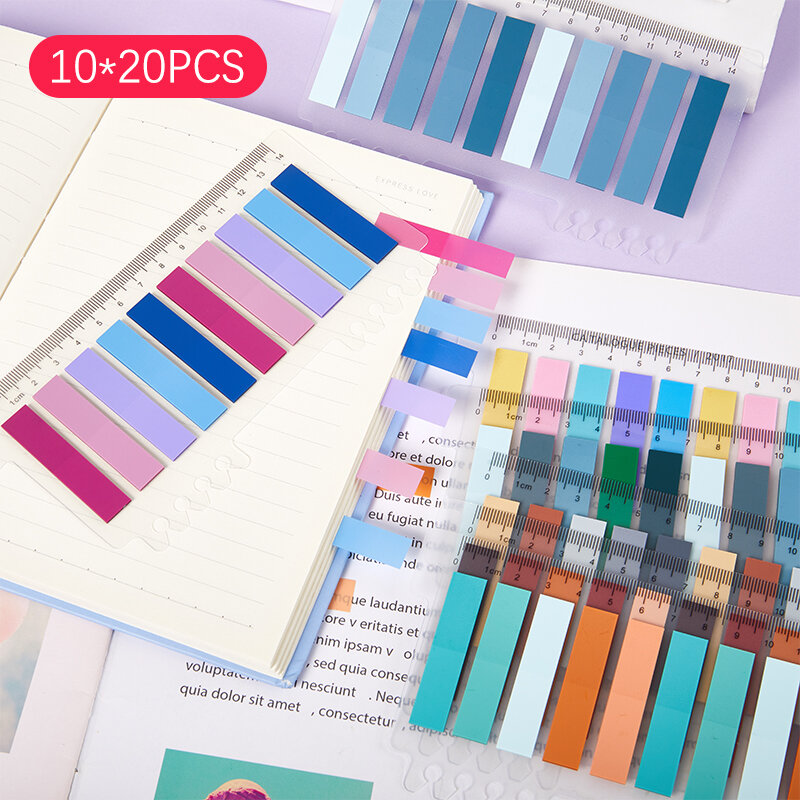 10*20 Stuks Morandisso 'S Kleurrijke Schattige Transparante Gemaksstickers Met Kleurrijke Markeringen Voor Het Gemak Van Huisdieren Stickers