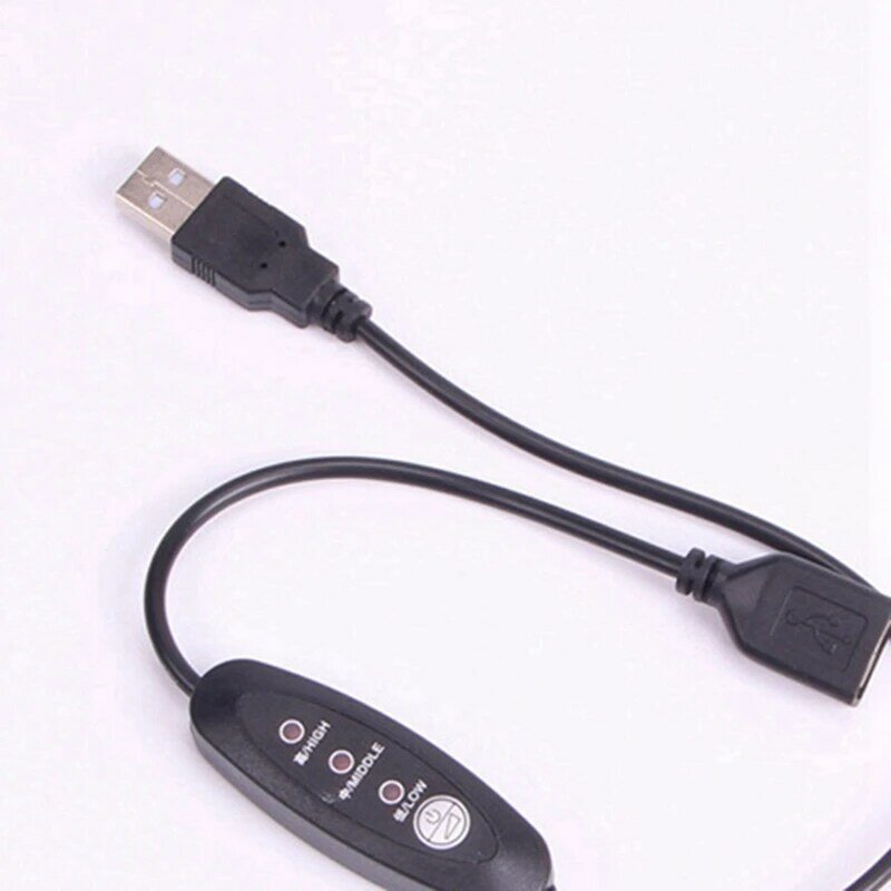Controlador de temperatura USB, termostato de calentador, 3 velocidades, ajustable, 24W, 5V-12V, 2 unidades