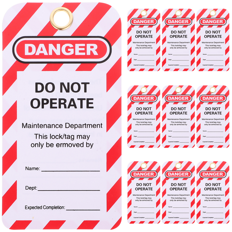 Lock List Equipamento Reparação Tags, etiquetas De Aviso De Perigo