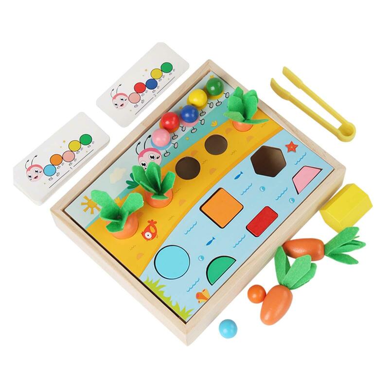 Brinquedo Montessori para crianças, habilidade motora fina, presentes de aniversário para meninos e meninas, 3 em 1, idade 1, 2, 3, 4