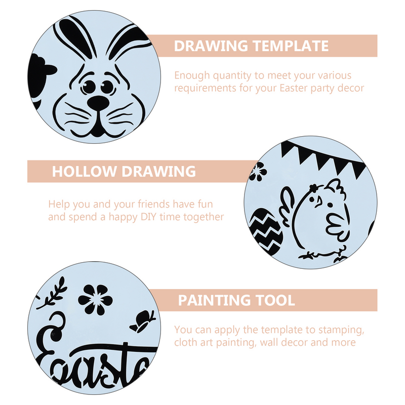 12 pezzi strumento di pittura modello pasquale disegno scava fuori Stencil floreale gli Stencil per animali domestici