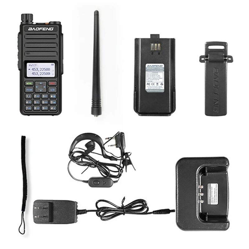 BAOFENG-walkie-talkie de alta potencia para aficionados, transmisor de Radio bidireccional de larga duración, 20km, BF-H6