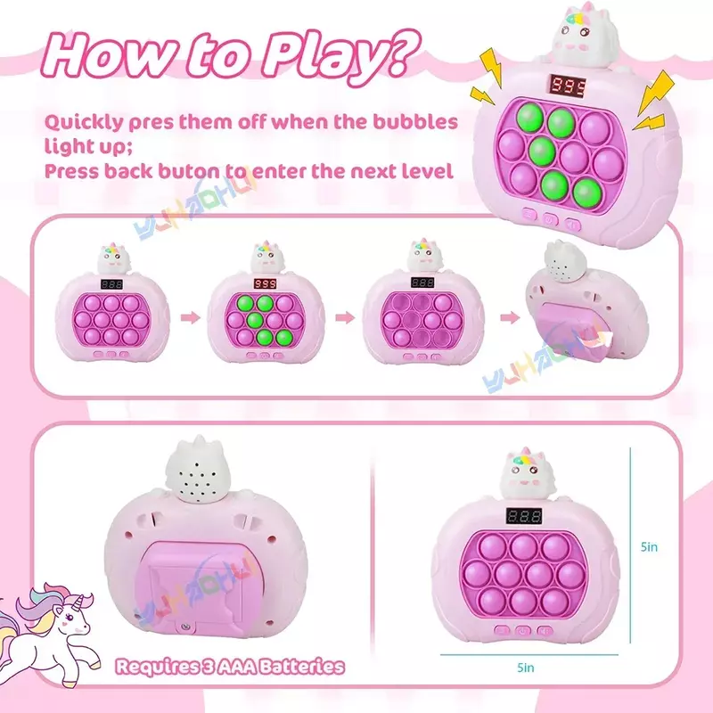 Halloween Pop Quick Push Game Machine Children Educational Pinch Fun Decompression Gopher Toy for Kids Adult Stress Fidget Toy