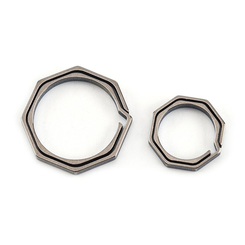 Portachiavi in ​​titanio Accessori per portachiavi con anelli spezzati rotondi resistenti