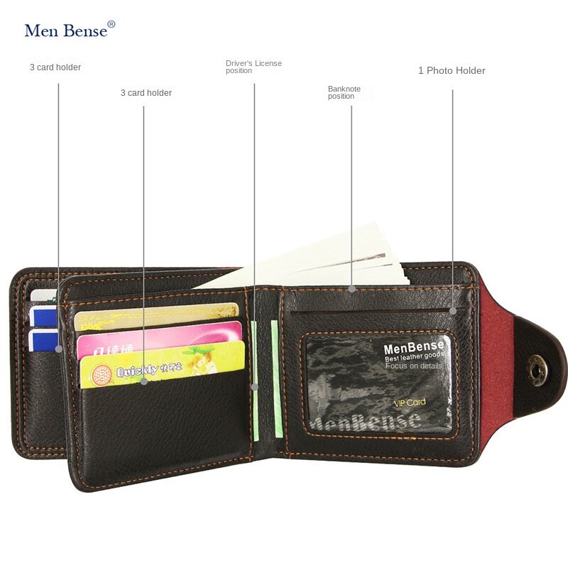 ใหม่ผู้ชายกระเป๋าสตางค์สั้นอเนกประสงค์หลาย Card สล็อต Trendy การ์ตูนกระเป๋าสตางค์กระเป๋าสตางค์ผู้ชายออกแบบแบรนด์ slim