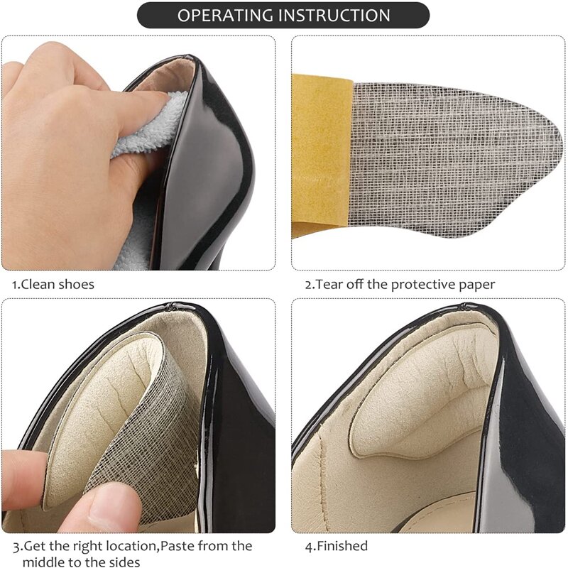 Parche para plantillas de talón, almohadillas de cojín antidesgaste para el cuidado de los pies, Protector de talón, pegatina trasera adhesiva, plantilla de inserción de zapatos, 1 par