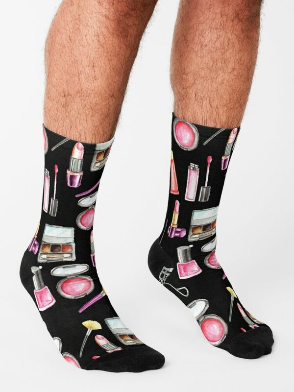 Носки с рисунком для макияжа, короткие летние Дизайнерские мужские носки для походов на новый год
